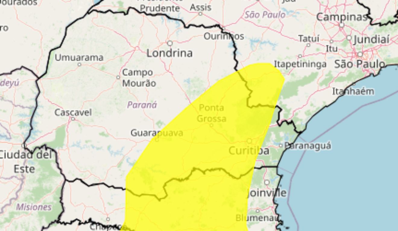 regiões do paraná com risco de geada