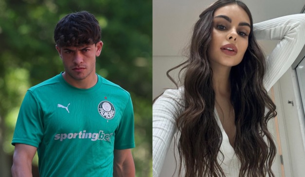 Giay e Amanda. (Fotos: Reprodução/Instagram e Cesar Greco/Palmeiras)