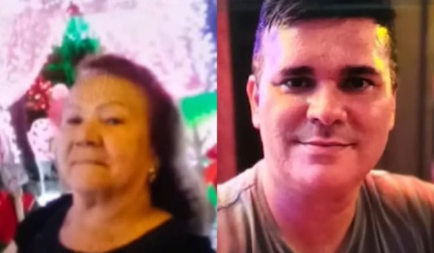 Idosa e filho que desaparecem no Paraná em imagem; idosa está a esquerda e filho a direita