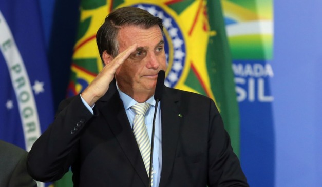 Jair Bolsonaro em palanque