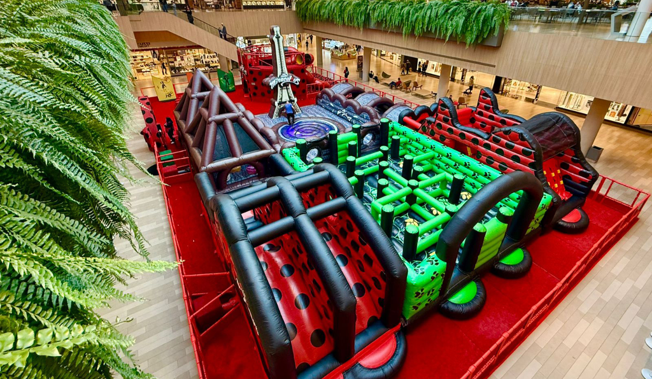 Circuito inflável Miraculous – As Aventuras de Ladybug, no Jockey Plaza