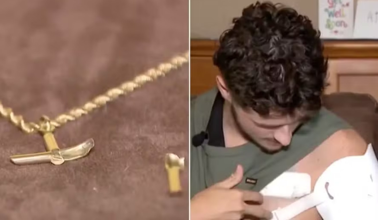 Pingente de ouro que salvou jovem