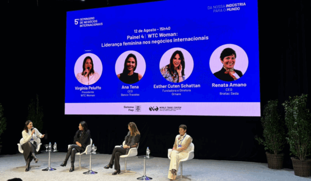 mulheres no seminario de comercio internacional