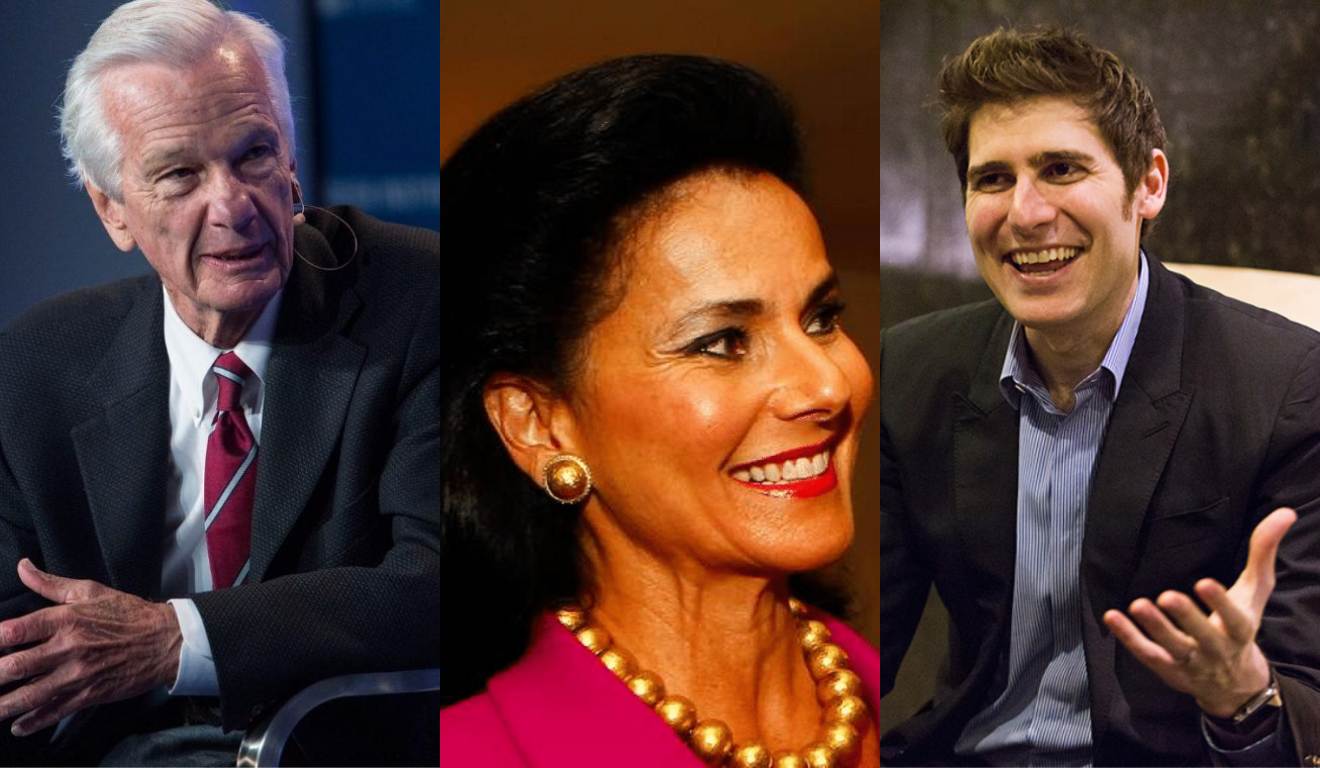 Colagem com os bilionários.