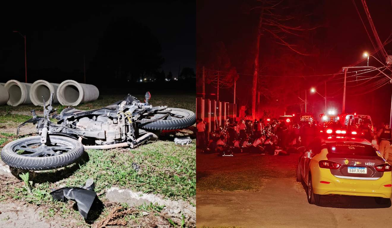 Cena após acidente que terminou com um morto e oito feridos