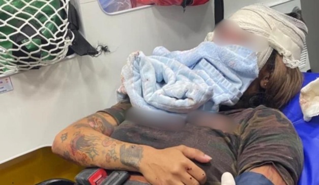 mulher que foi espancada em elevador