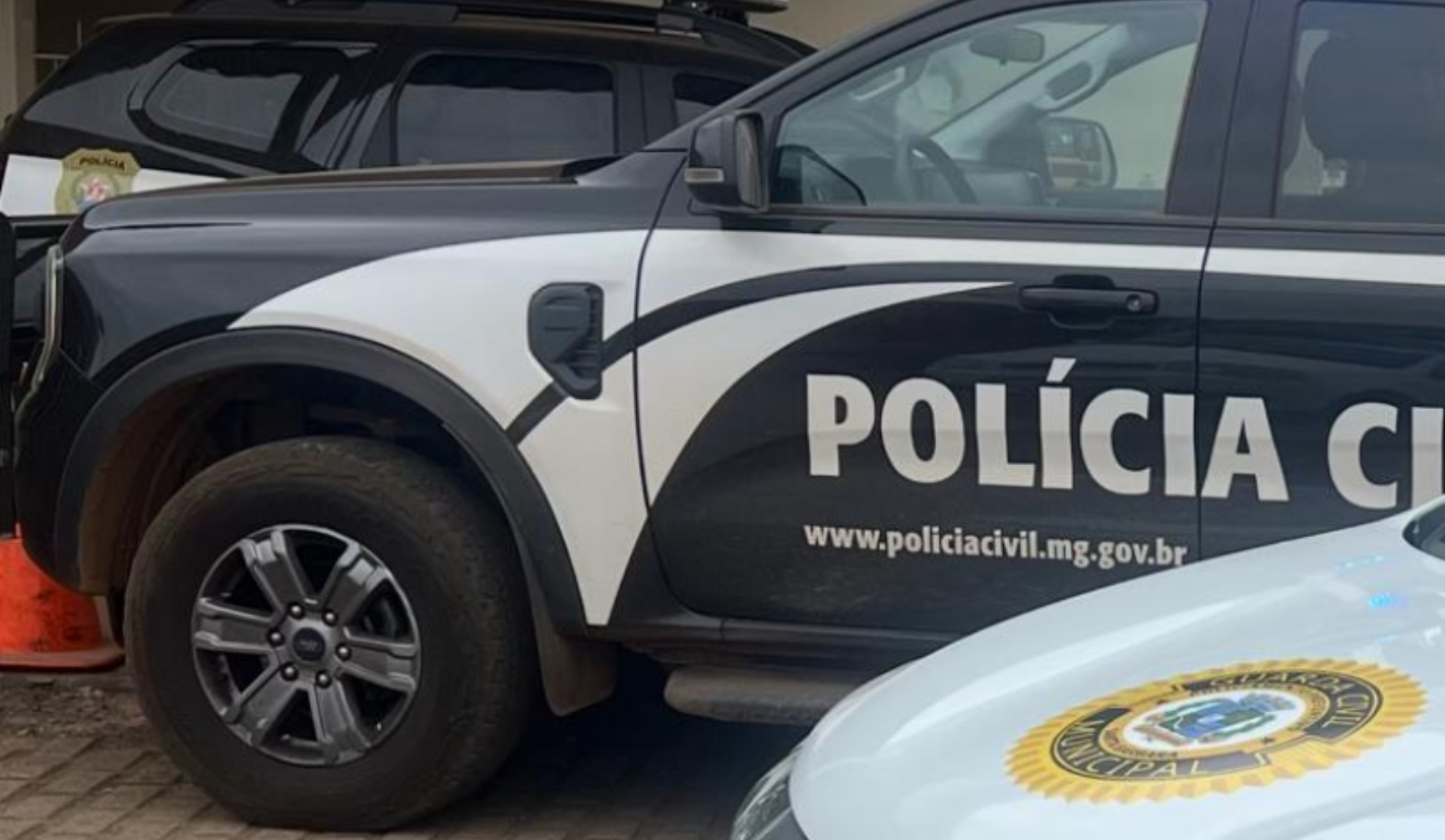 Uma mulher usou um aplicativo para se salvar de violência doméstica. Na imagem, vemos uma viatura da Polícia Civil de Minas Gerais, estado onde ocorreu o caso.