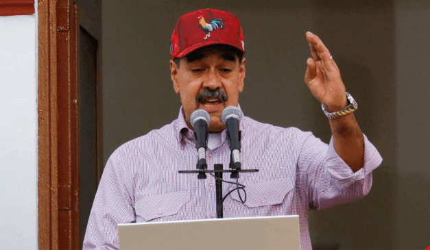 O presidente venezuelano Nicolás Maduro durante discurso em 28/07/2025