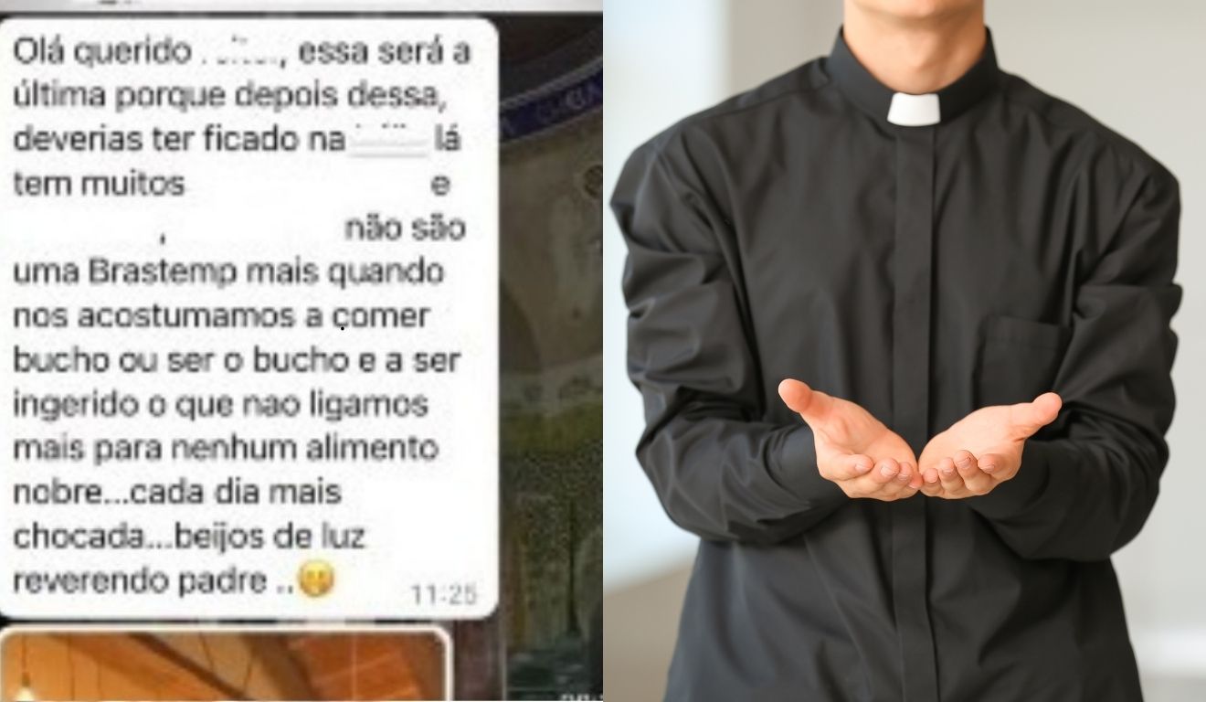 mensagens de stalking para o padre