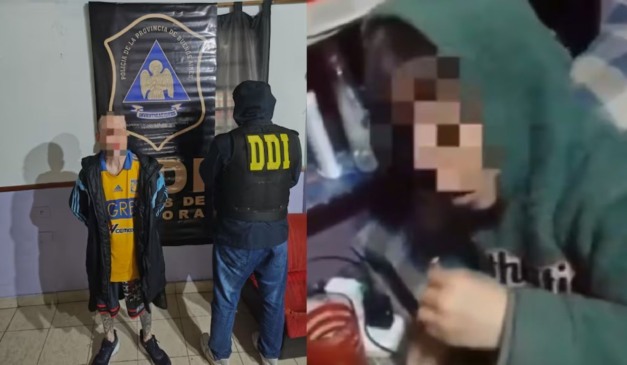 filho fumando maconha e pai sendo preso