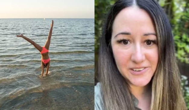 Colagem menina fazendo estrelinha e Deborah.