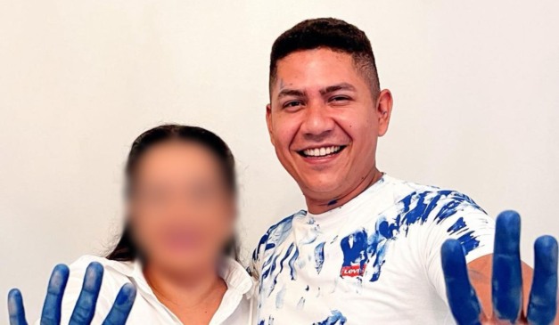 Policial Mayson Viana e a noiva