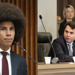 Renato Freitas e Alexandre Curi durante sessão