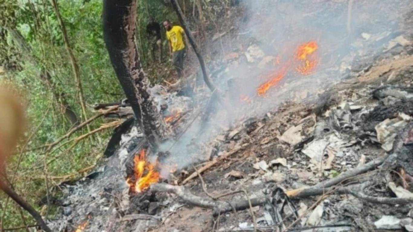 Local onde helicóptero caiu