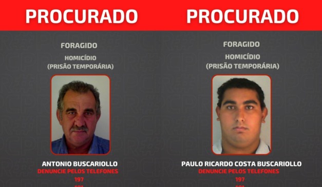 O retrato falado divulgado pela Polícia Civil sobre os homens suspeitos do crime envolvendo os desaparecidos em Icaraíma.