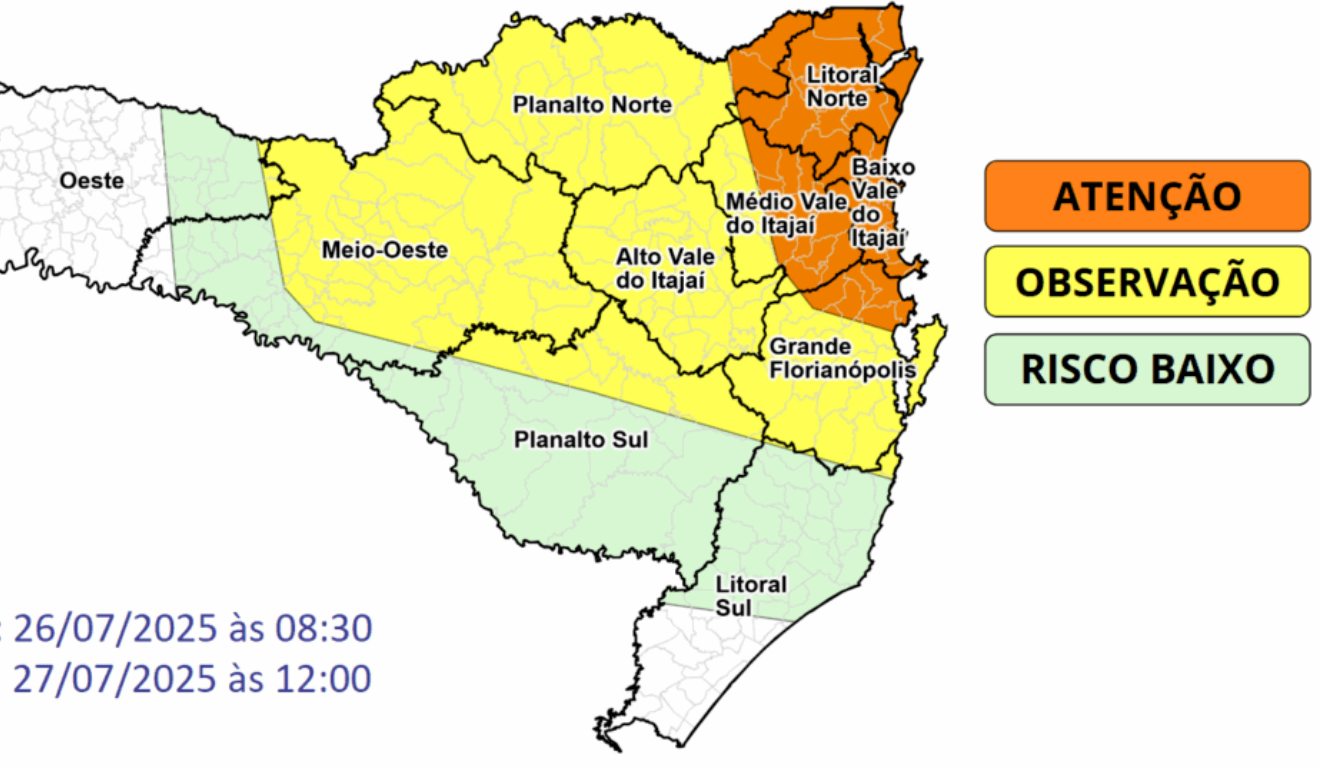 enchentes em Santa Catarina