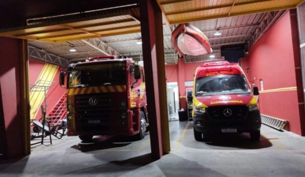 Corpo de Bombeiros que resfatou rosto de homem que pegou fogo