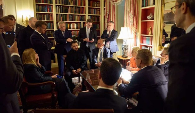 reunião de líderes europeus na Casa Branca