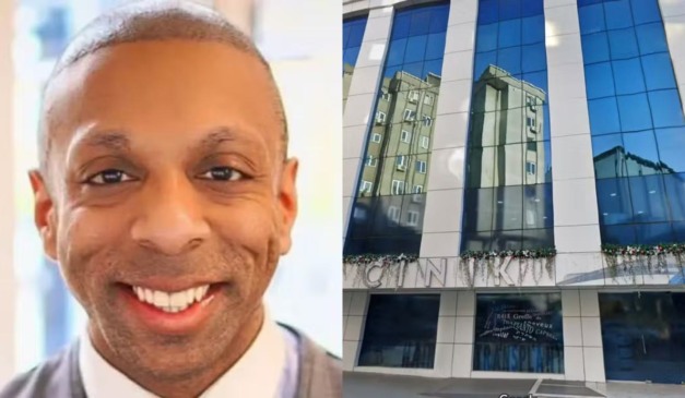 Colagem com britânico e clínica.