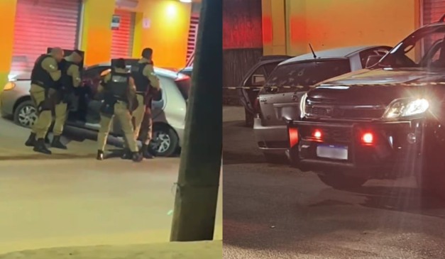 Cena policial após confronto em Curitiba