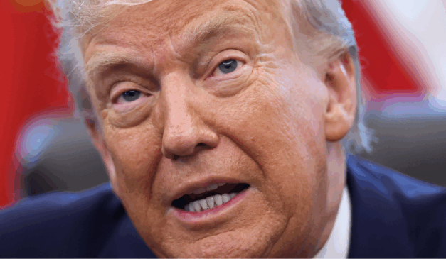 Presidente dos EUA, Donald Trump, em 14/08/2025, durante discurso no Salão Oval