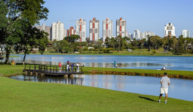foto do parque barigui para ilustrar o veranico no paraná