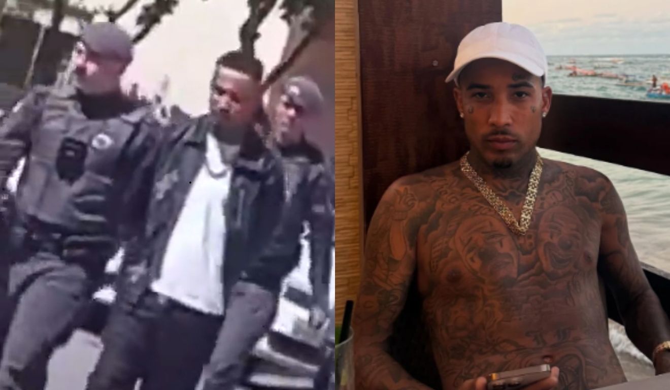 Gato Preto sendo preso