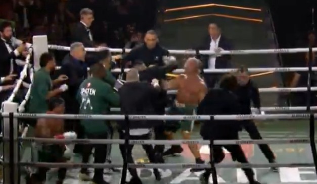 Imagens da briga após a luta entre Popó e Wanderlei Silva