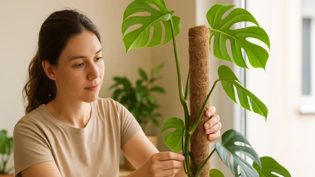 Como fazer sua monstera deliciosa crescer 3 vezes mais rápido escolhendo os suportes verticais adequados