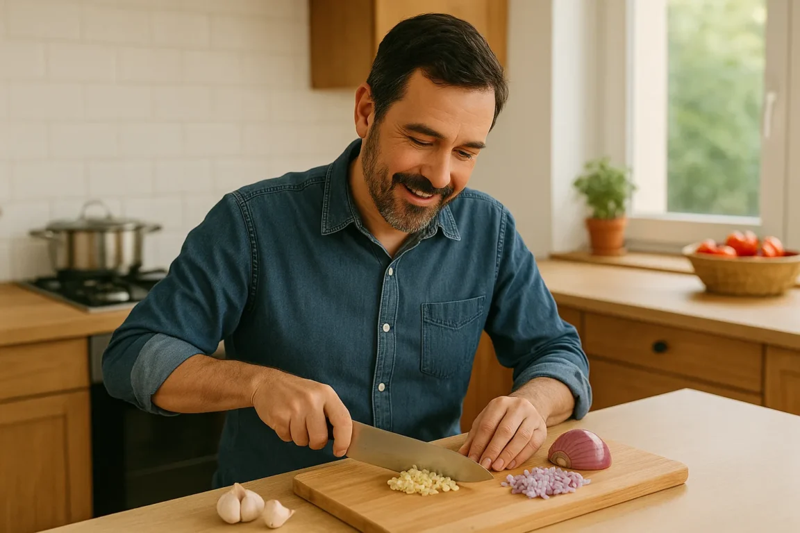 Cozinheiros espertos picam alho e cebola em segundos sem chorar usando esses 5 truques