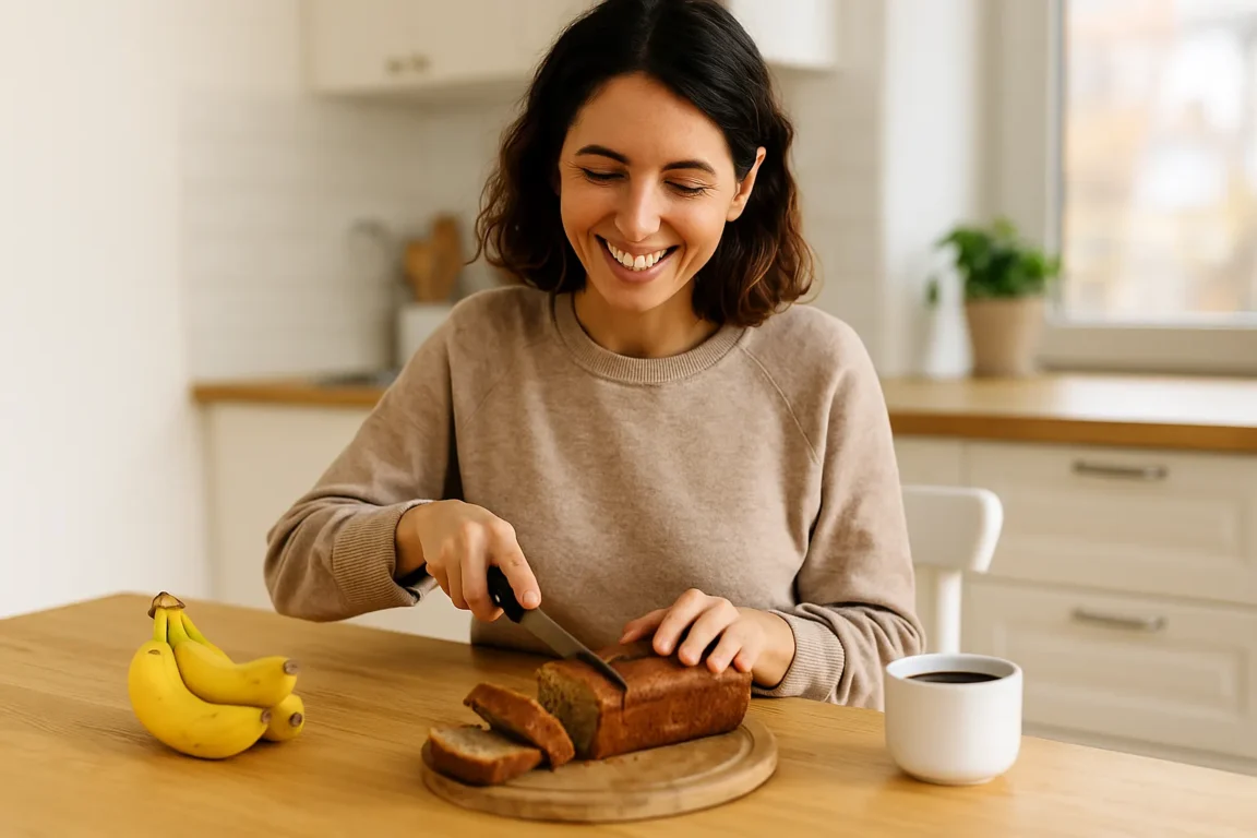 Esse bolo de banana saudável não leva açúcar nem farinha e ainda fica muito fofinho