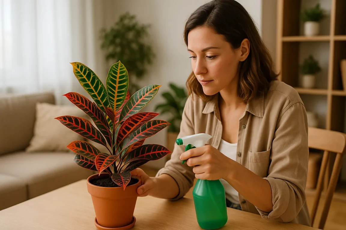 Esse erro silencioso que você não se dá conta está impedindo sua croton de manter suas cores vibrantes nas folhas