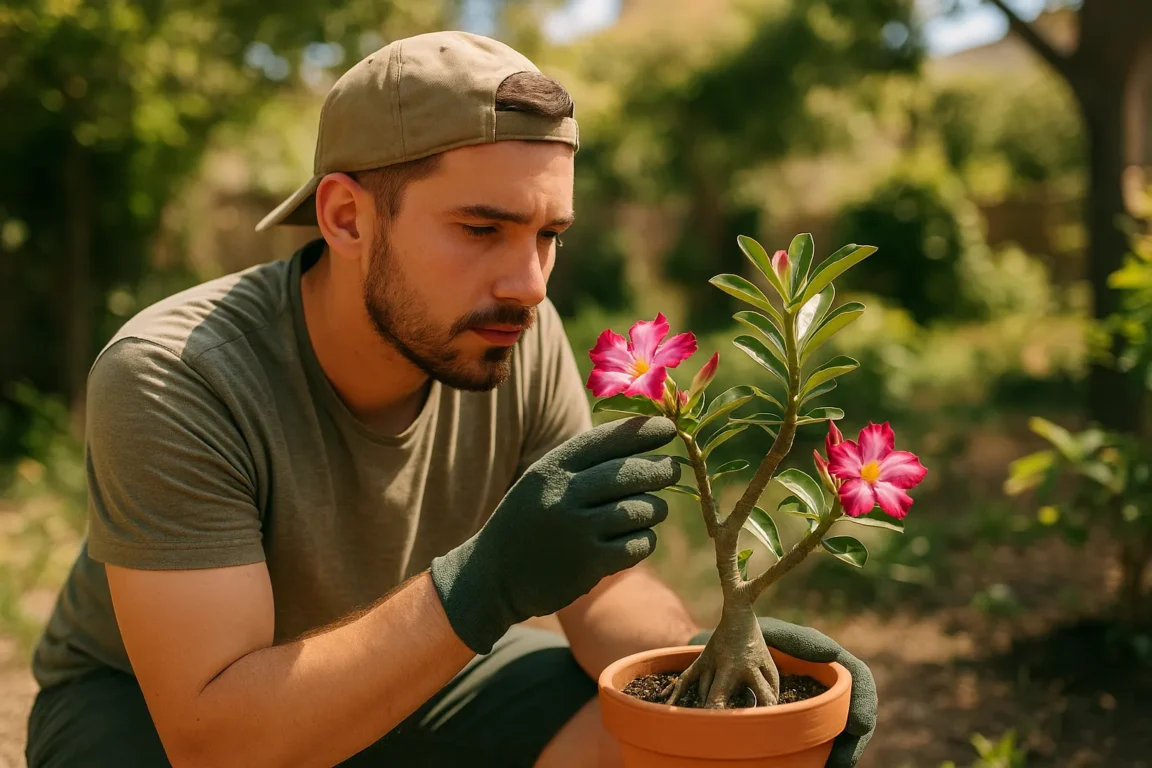 Jardineiros iniciantes estão corrigindo 7 erros que atrasam a floração da rosa-do-deserto
