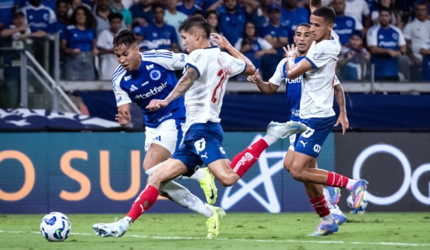 Lance do jogo Cruzeiro x Bahia, pelo Brasileirão