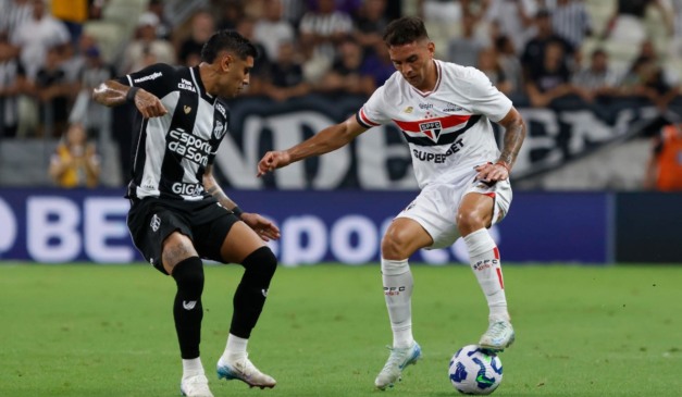 Lance de Ceará x São Paulo, pelo Brasileirão