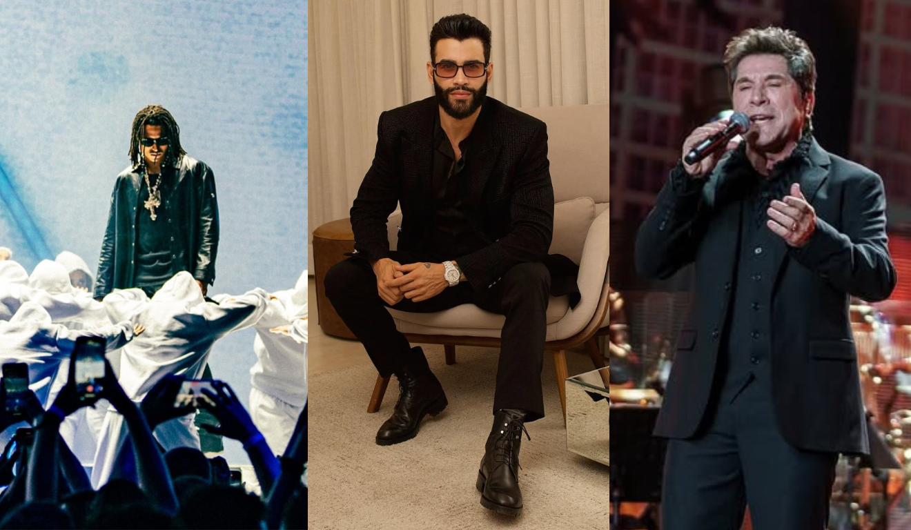 Imagem de Matuê, Gusttavo Lima e Daniel.