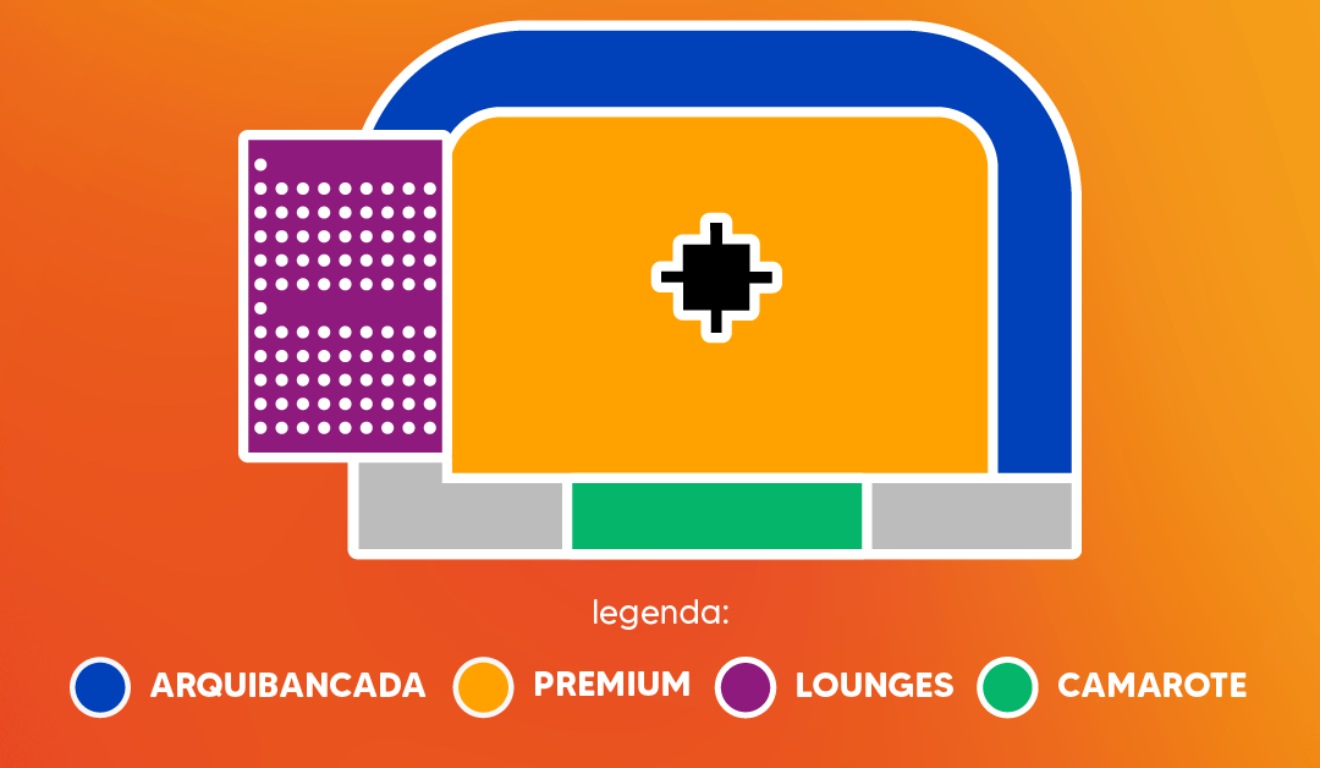 Mapa do show do Thiaguinho.