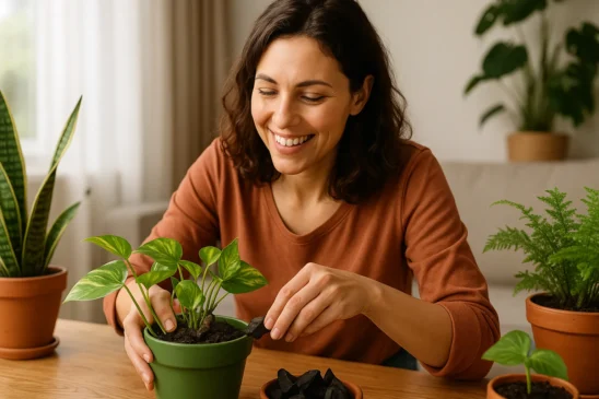 Você conhece o truque do carvão no vaso Ele salva raízes de apodrecer em dias chuvosos e mantém suas plantas saudáveis e em segurança