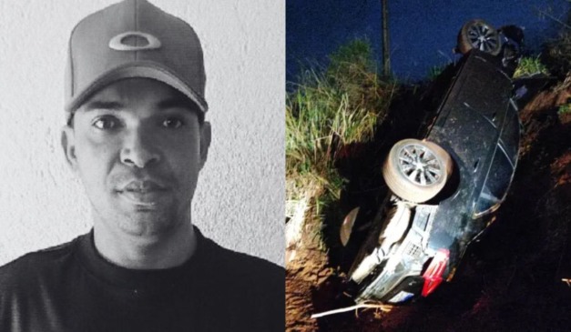 vítima de acidente após carro capotar na PR-182