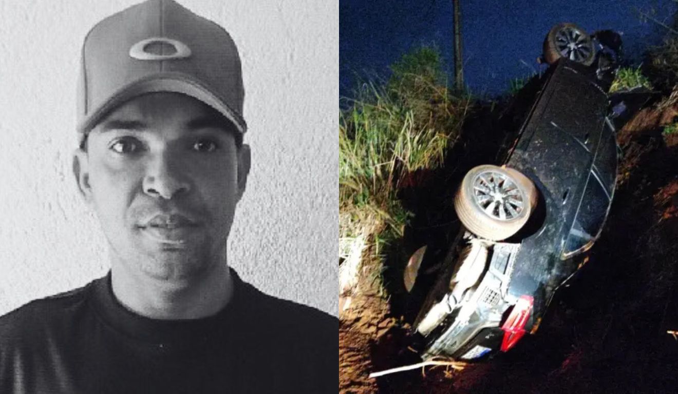 vítima de acidente após carro capotar na PR-182