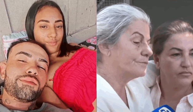 Imagem do casal e da mãe de Luiz.