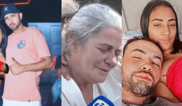 Imagem do casal e da mãe de Luiz.