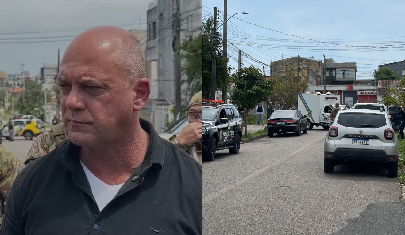 Hudson Teixeira em entrevista sobre o confronto que matou suspeito do caso do ex-delegado assassinado