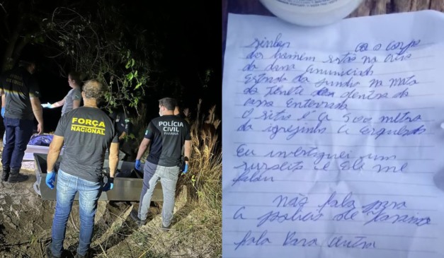 Carta anônima que ajudou a encontrar carro contribuiu para acharem os corpos dos desaparecidos em Icaraíma