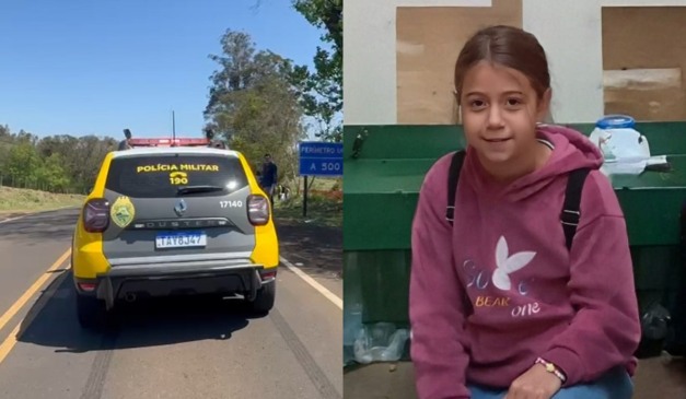 Montagem com foto do local do acidente e da vítima atropelada