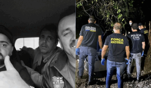 Imagem dos desaparecidos em Icaraíma e da polícia