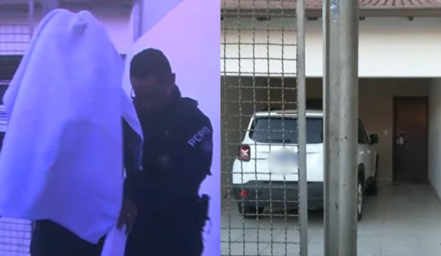 momento em que o homem é preso suspeito de extorsão contra um fazendeiro