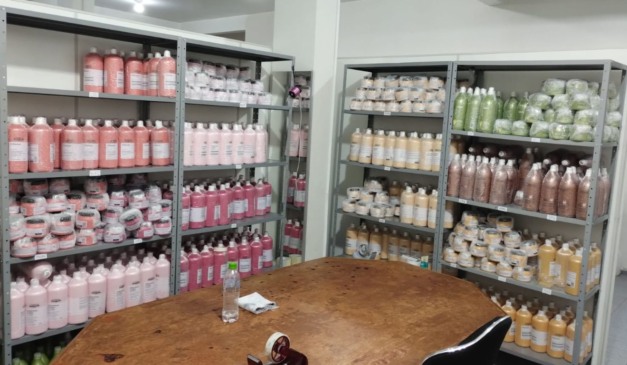 local onde estava os cosméticos falsificados