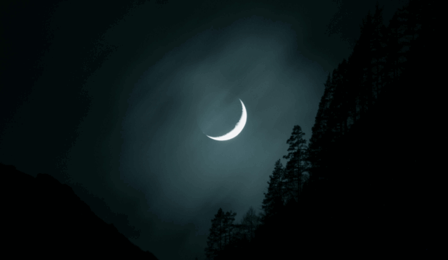 Imagem ilustrativa da lua crescente.