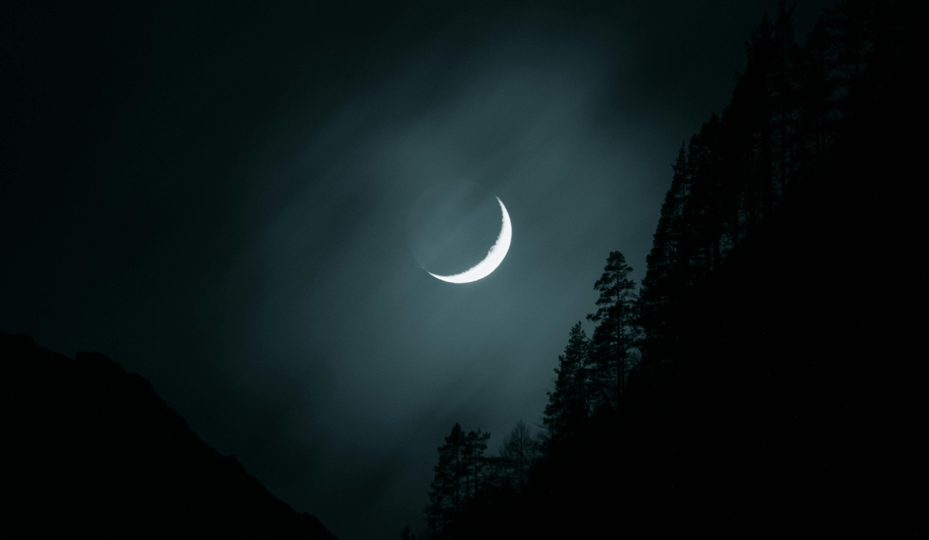 Imagem ilustrativa da lua crescente.